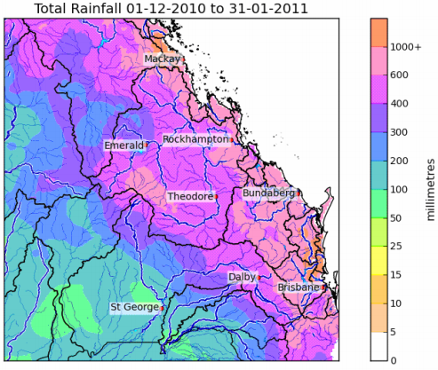 December-January Rainfall - 2010 Condamine